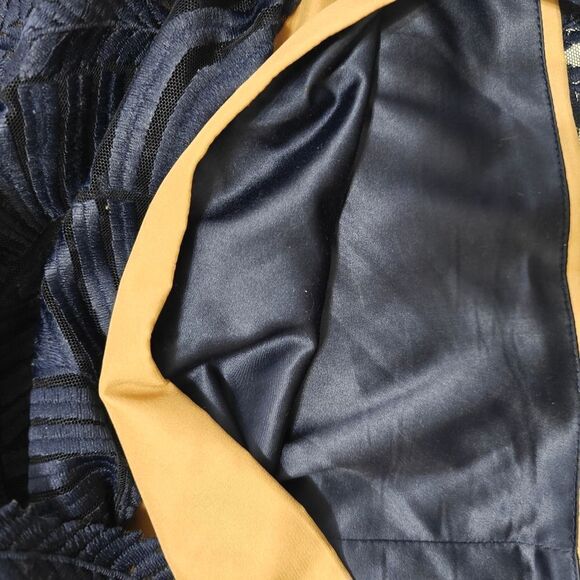 Bardot Alice Lace Bodycon Blue Sheath Halter Midi Dress Sz 10 L - Picture 10 of 10